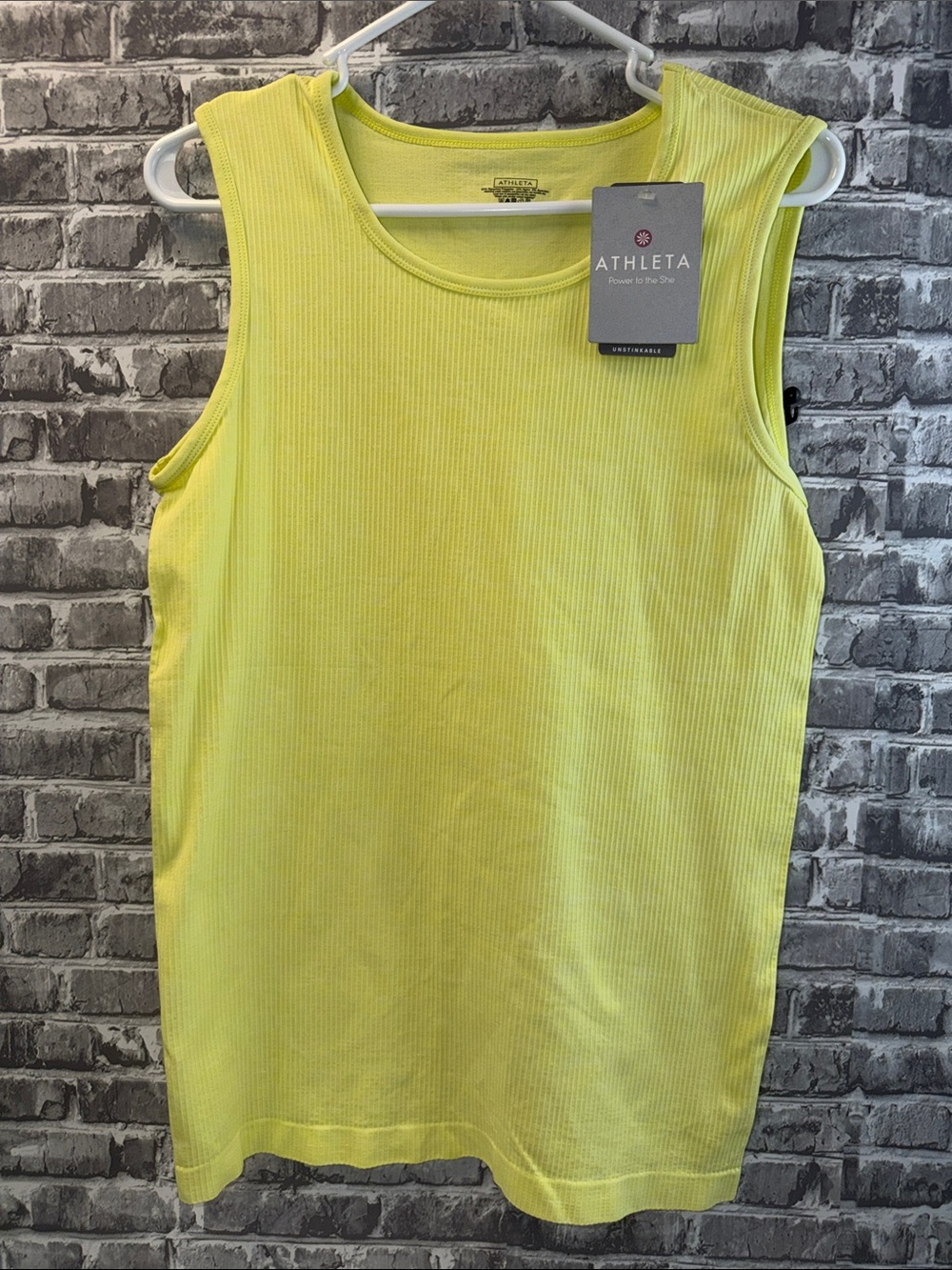 NWT Athleta Renew‎ Ribbed Tank in Yellow